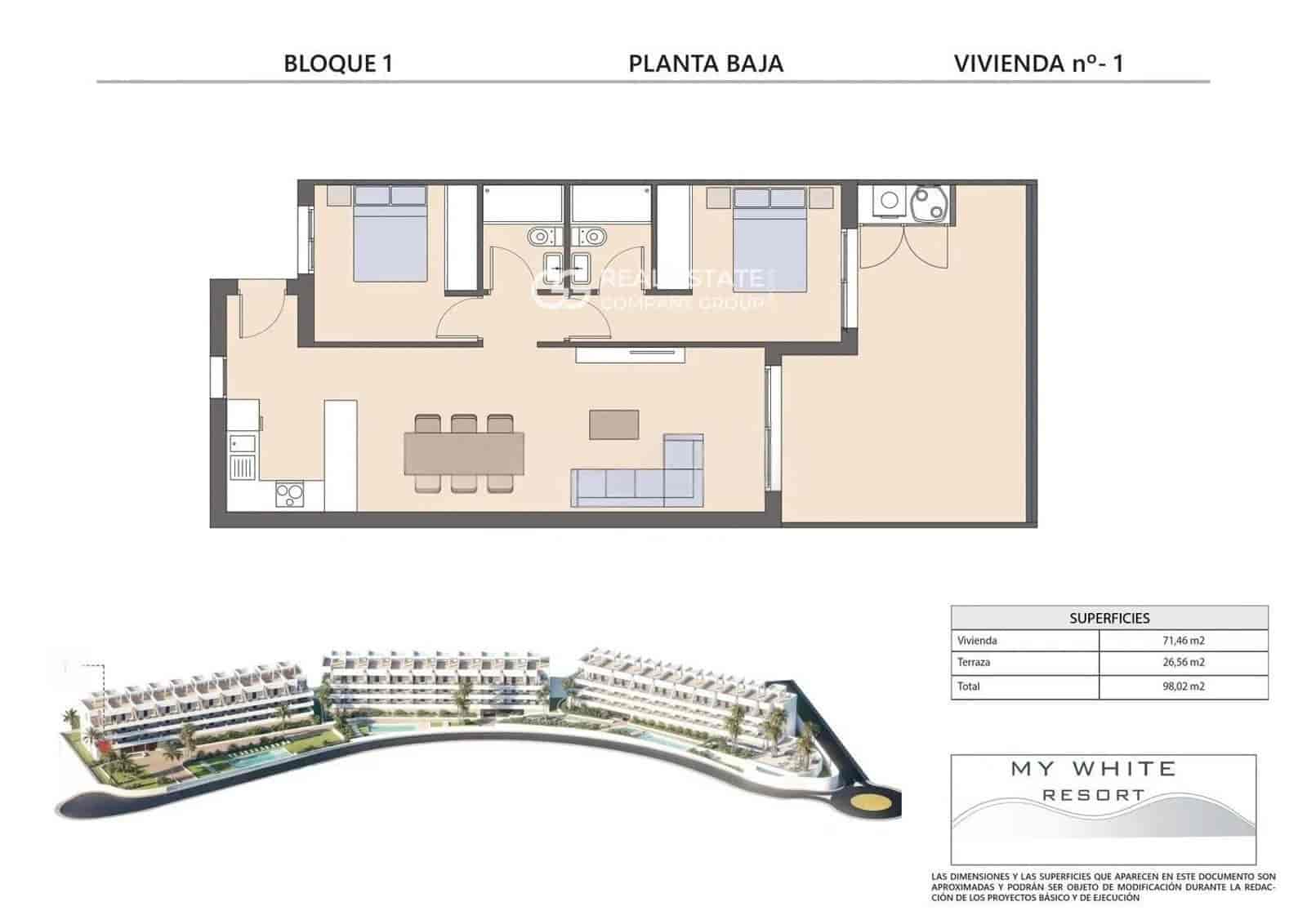 2 sovrum Lägenhet till salu i Finestrat med pool garage - 279 900 € (Ref: 9737165)