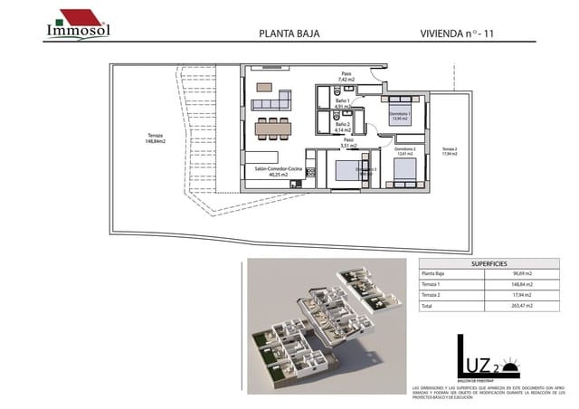 Piso de 3 habitaciones en Finestrat en venta con piscina garaje - 459.900 € (Ref: 9749431)