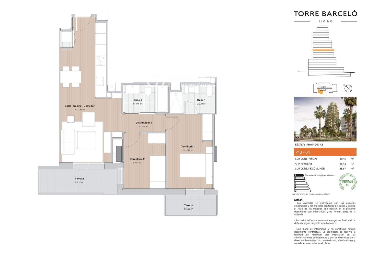 2 sypialnia Mieszkanie na sprzedaż w Mataro z basenem garażem - 350 000 € (Ref: 9760971)