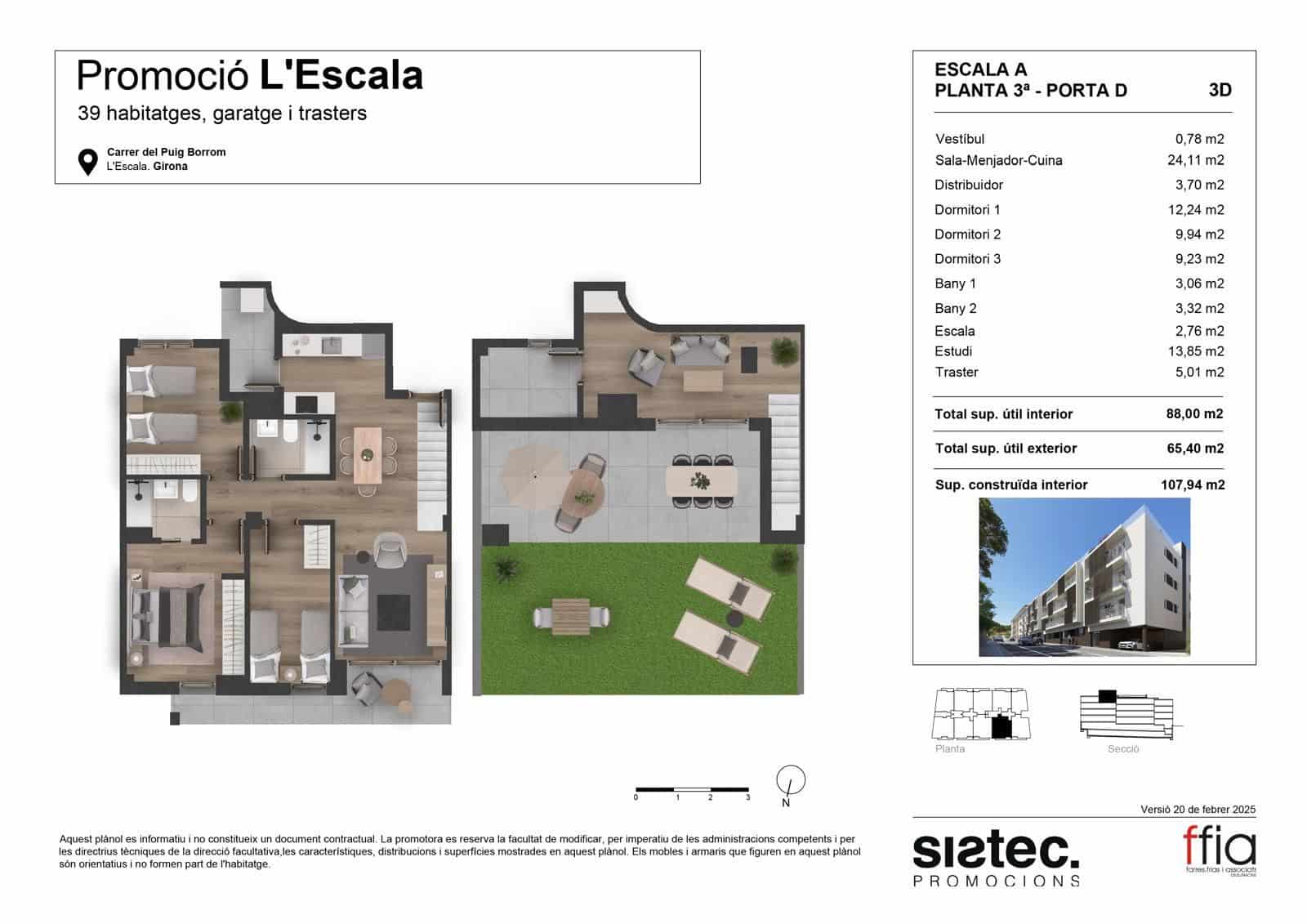 3 bedroom Flat for sale in L'Escala with pool - € 530,000 (Ref: 9836801)