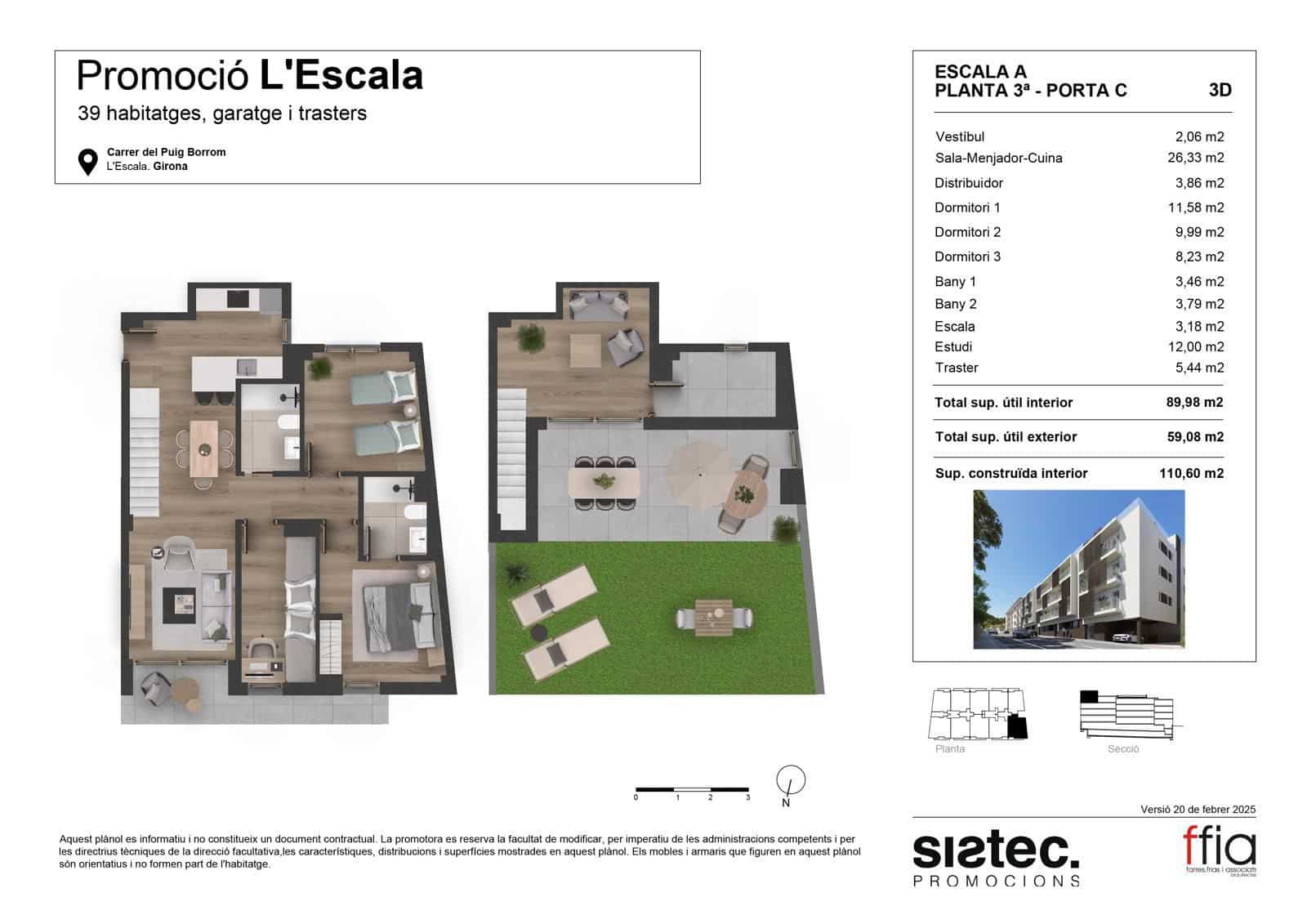 3 bedroom Flat for sale in L'Escala with pool - € 542,000 (Ref: 9836803)