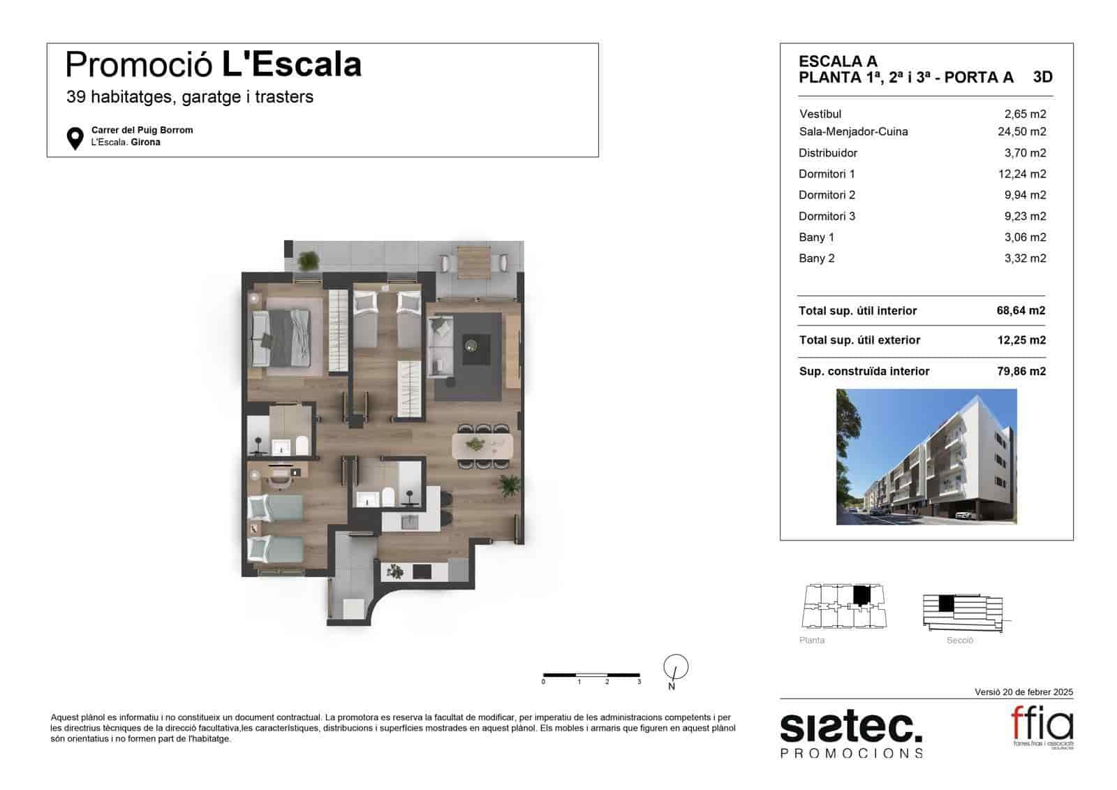 3 soveværelse Lejlighed til salg i L'Escala med swimmingpool - € 392.000 (Ref: 9836805)