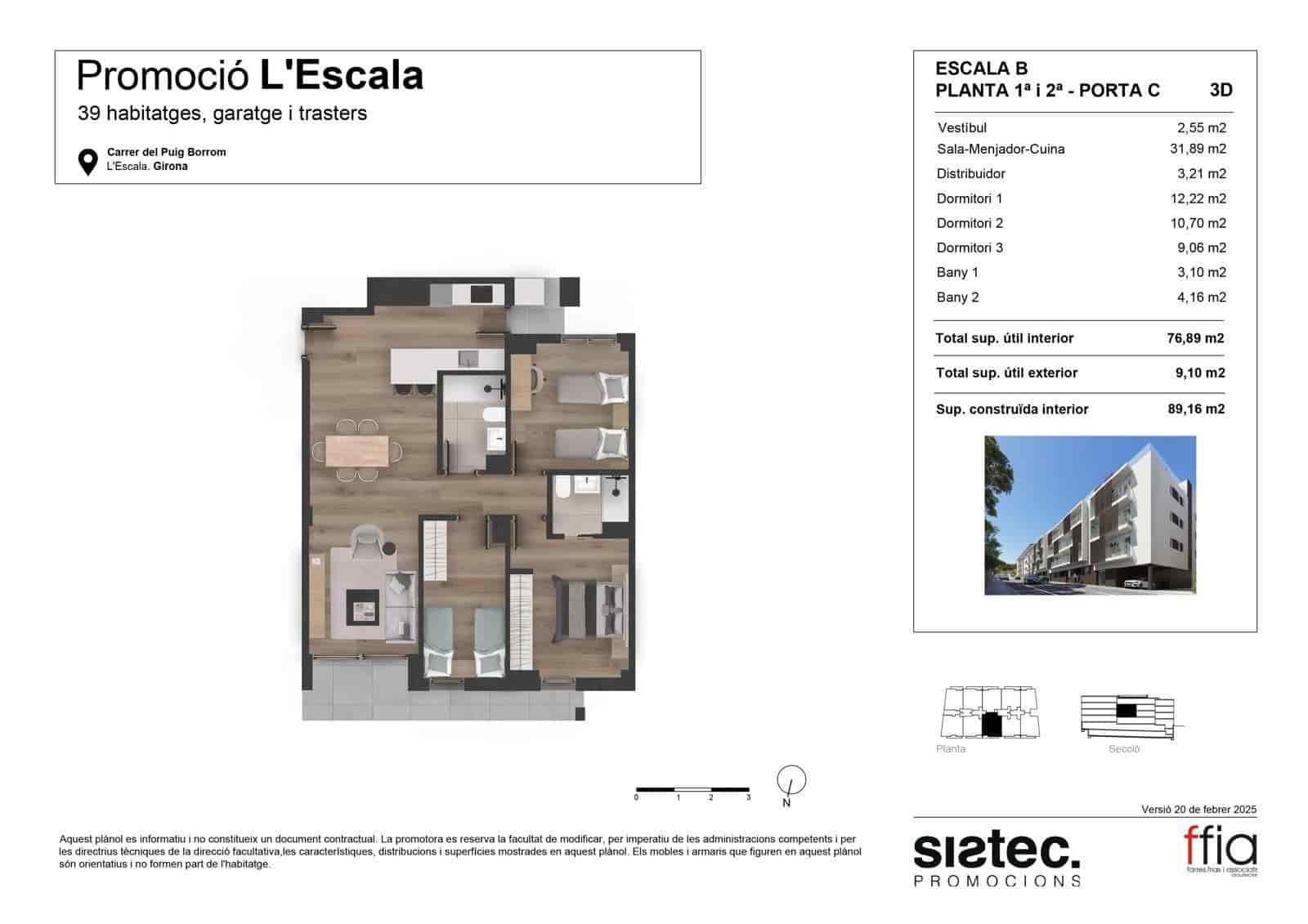 3 bedroom Flat for sale in L'Escala with pool - € 348,000 (Ref: 9836808)