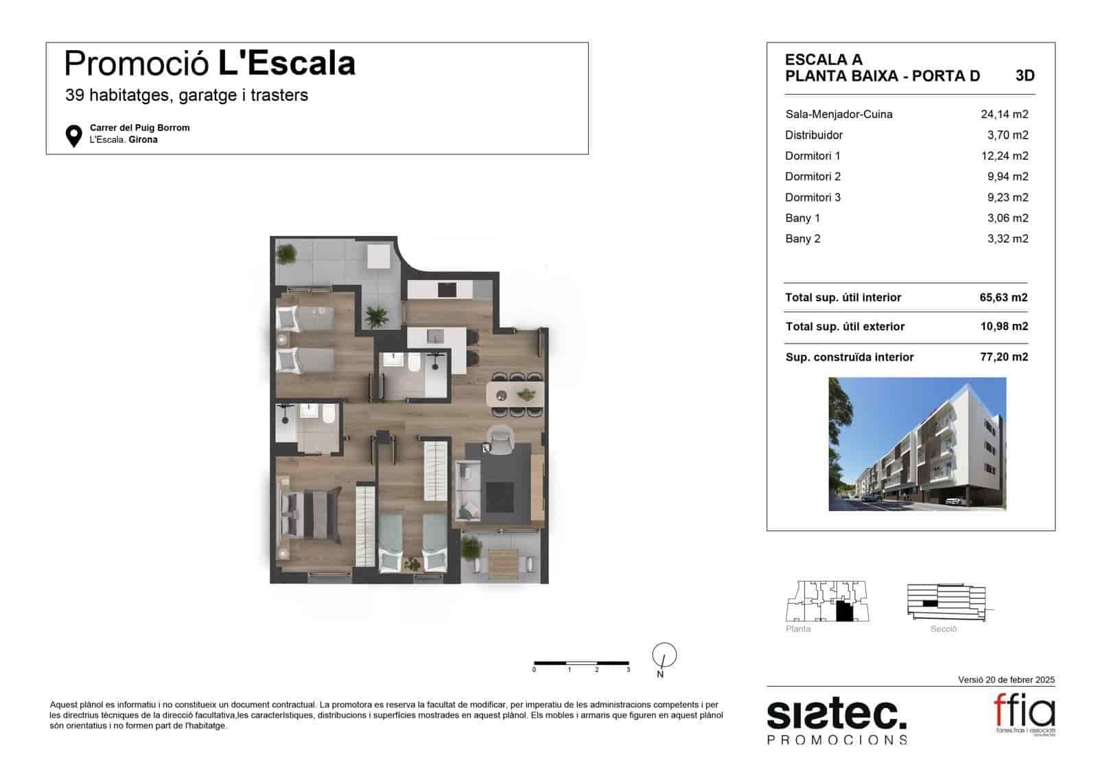3 bedroom Flat for sale in L'Escala with pool - € 265,000 (Ref: 9836814)