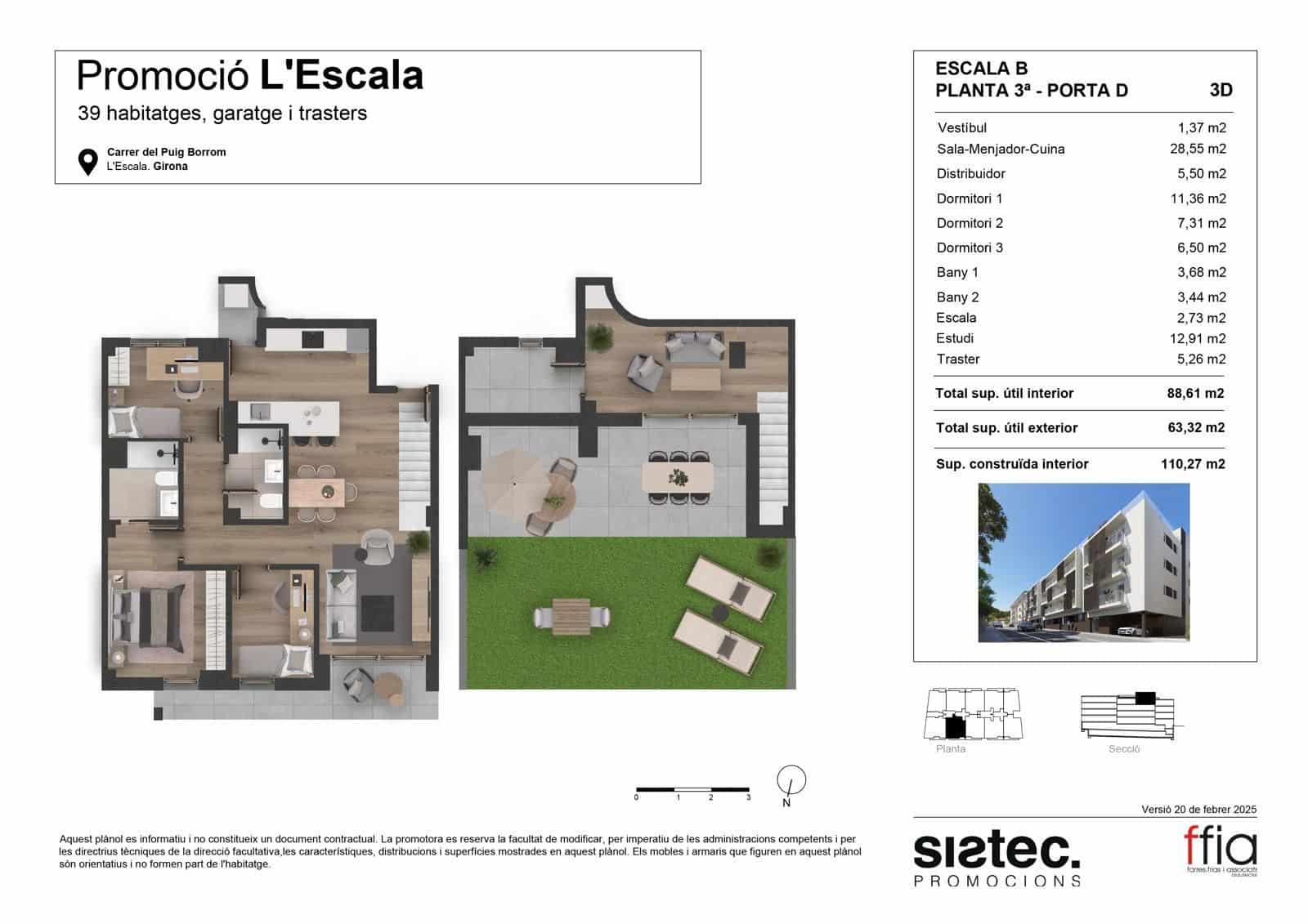 3 bedroom Flat for sale in L'Escala with pool - € 542,000 (Ref: 9836817)