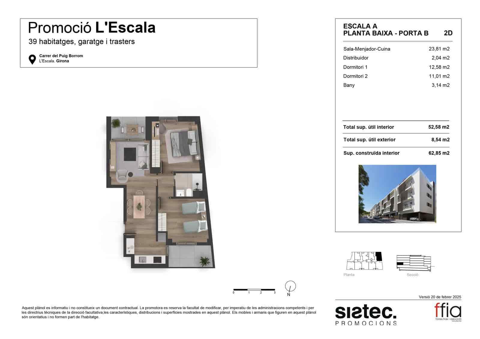 2 bedroom Flat for sale in L'Escala with pool - € 215,000 (Ref: 9836821)