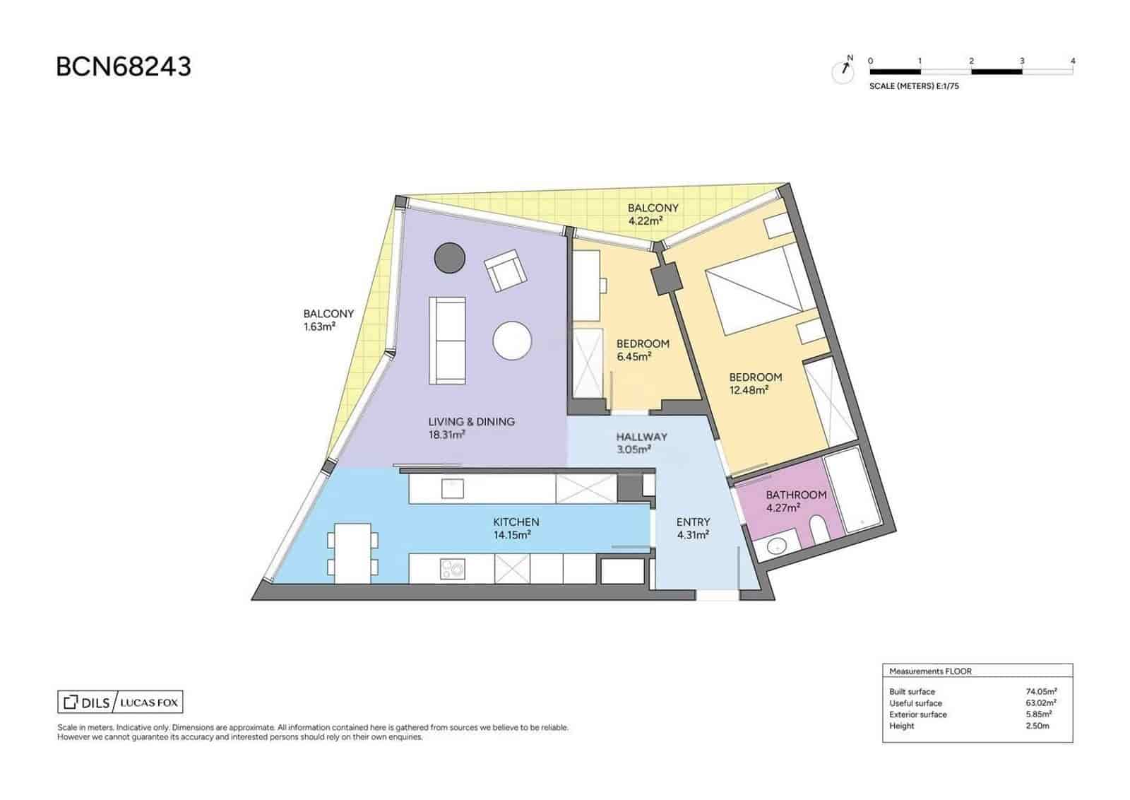 2 quarto Apartamento para venda em Barcelona cidade com garagem - 630 000 € (Ref: 9991540)