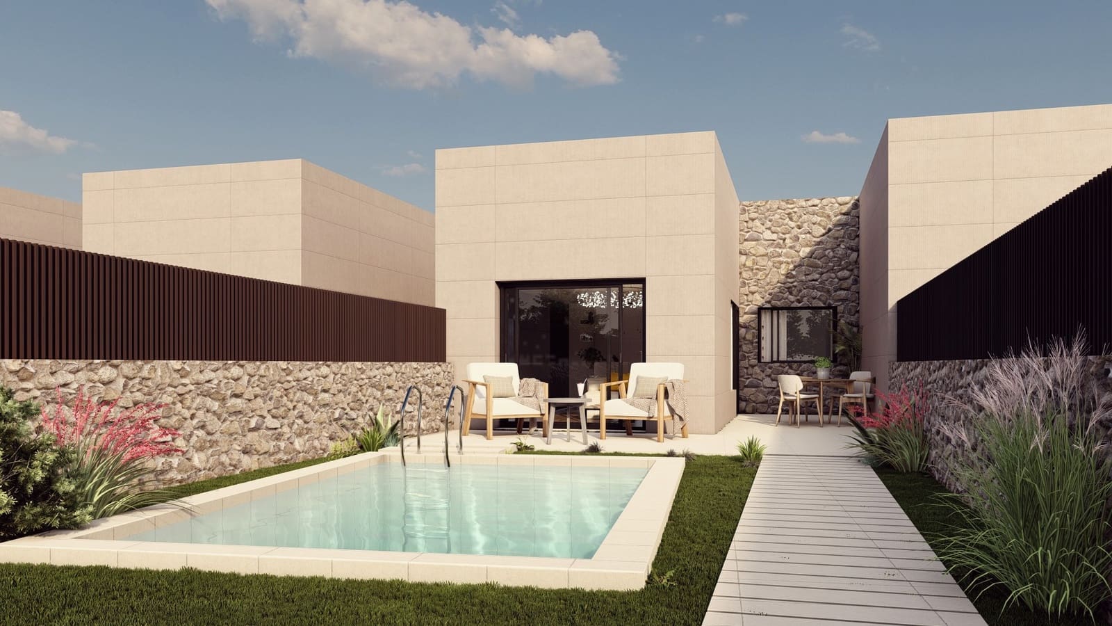 3 soveværelse Semi-Rækkehus til salg i Sangonera La Verde med swimmingpool - € 260.000 (Ref: 9069446)
