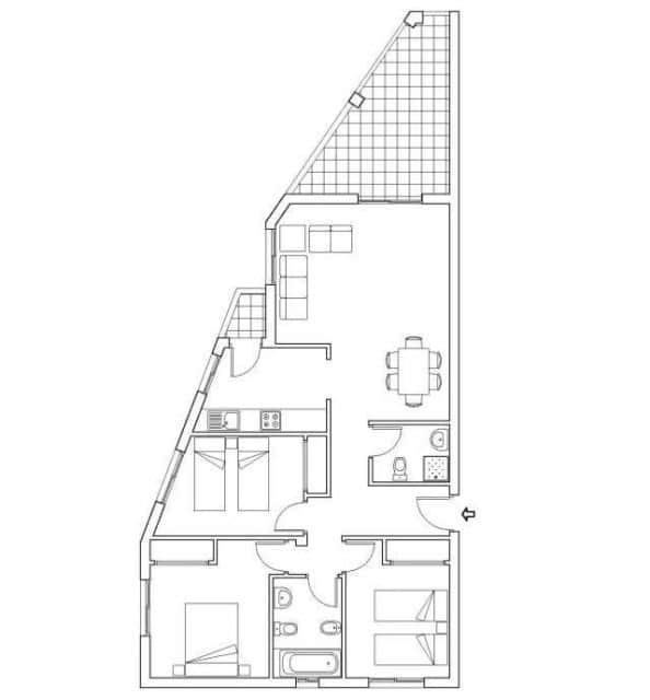 3 soveværelse Lejlighed til salg i Orihuela Costa med swimmingpool garage - € 250.000 (Ref: 10004123)