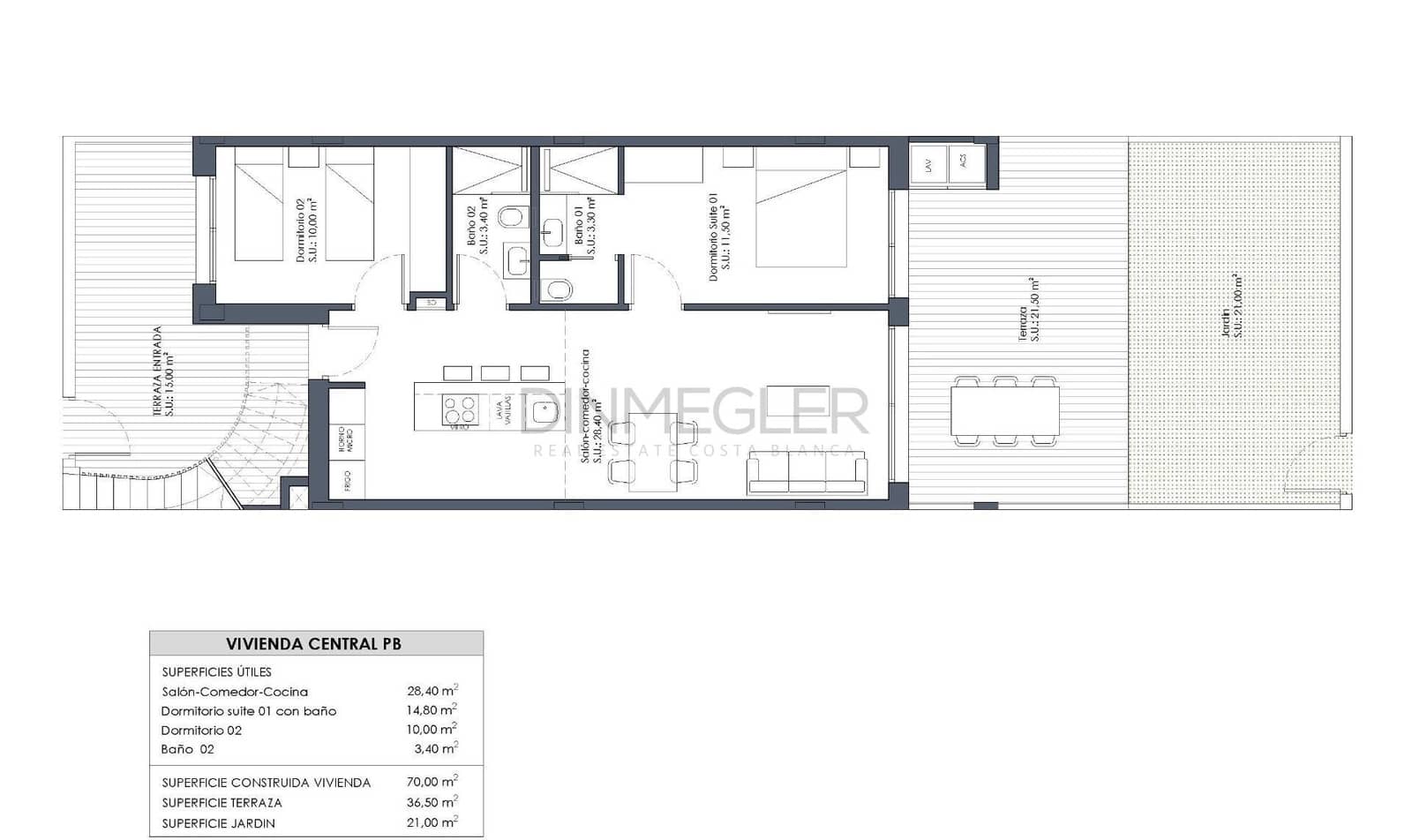 2 sypialnia Bungalow na sprzedaż w San Miguel de Salinas z basenem - 250 000 € (Ref: 9075280)