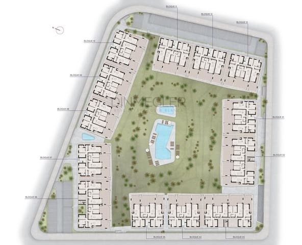 2 bedroom Bungalow for sale in Ciudad Quesada, Rojales with pool - € 279,000 (Ref: 9075298)