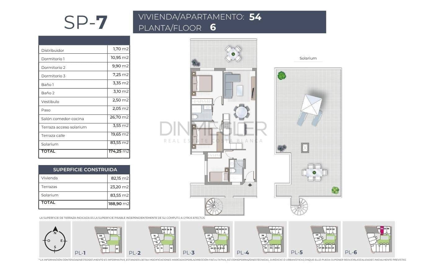 Ático de 3 habitaciones en Torrevieja en venta con piscina garaje - 460.000 € (Ref: 9076307)
