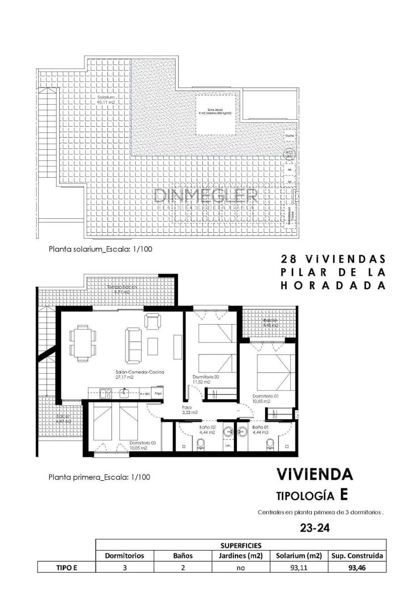 3 chambre Bungalow à vendre à Pilar de la Horadada avec piscine - 285 000 € (Ref: 9108897)
