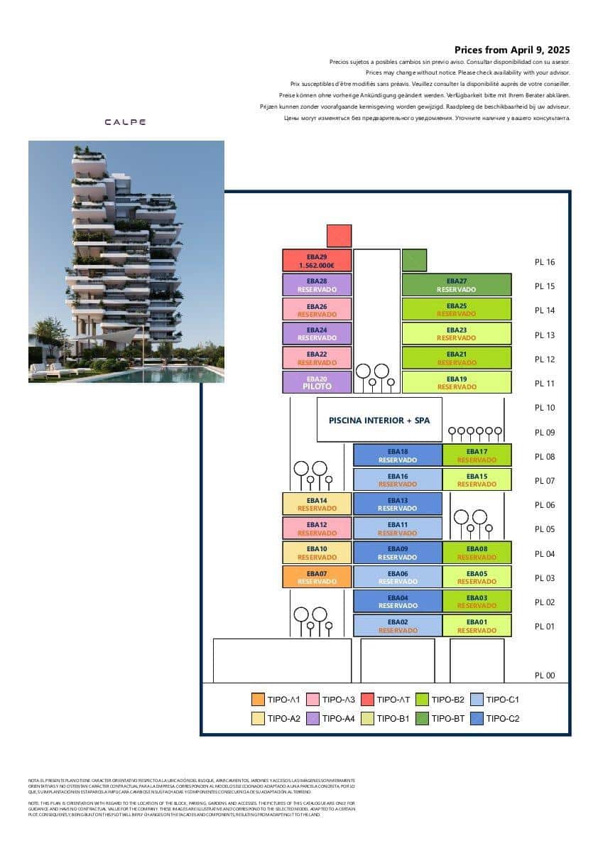 3 soveværelse Penthouse til salg i Calpe / Calp med swimmingpool - € 1.562.000 (Ref: 9110501)