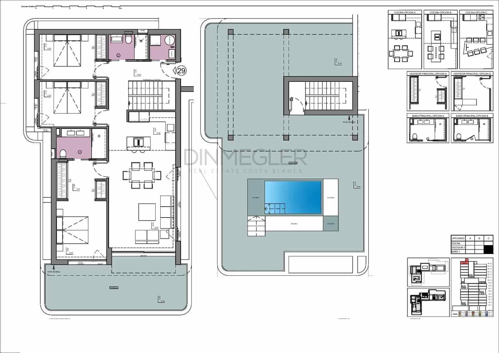 3 soveværelse Penthouse til salg i Calpe / Calp med swimmingpool - € 1.562.000 (Ref: 9110501)