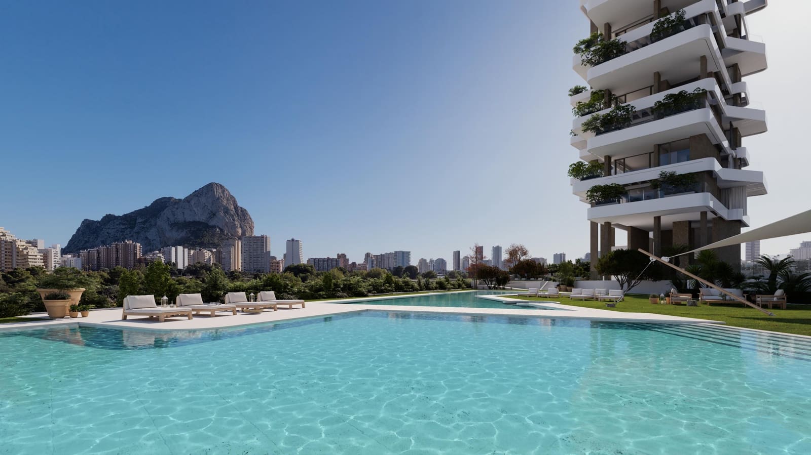 2 sypialnia Apartament na sprzedaż w Calpe / Calp z basenem garażem - 759 835 € (Ref: 9938376)