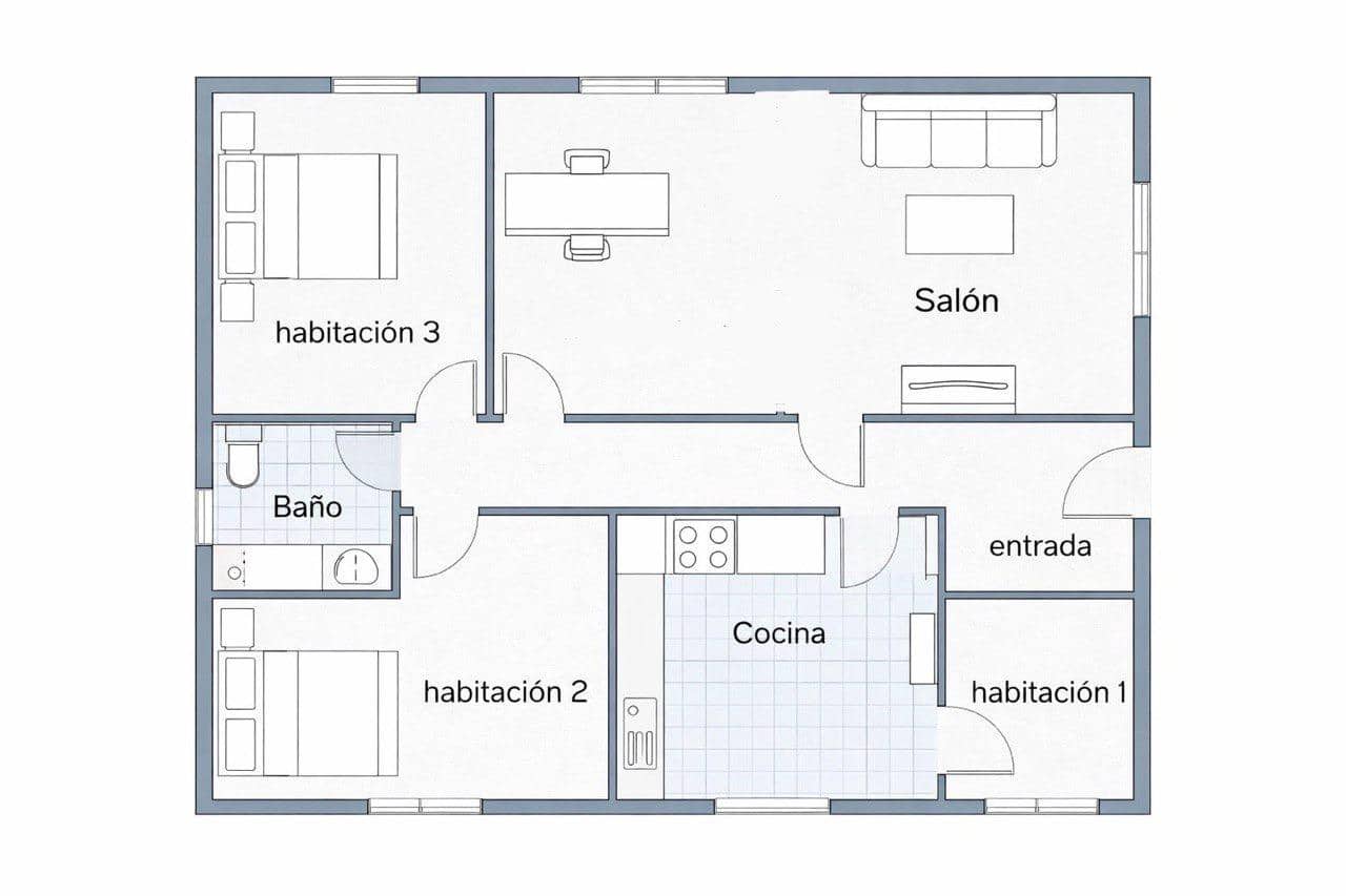 3 Zimmer Wohnung zu vermieten in Valencia Stadt - 1.600 € (Ref: 9535972)