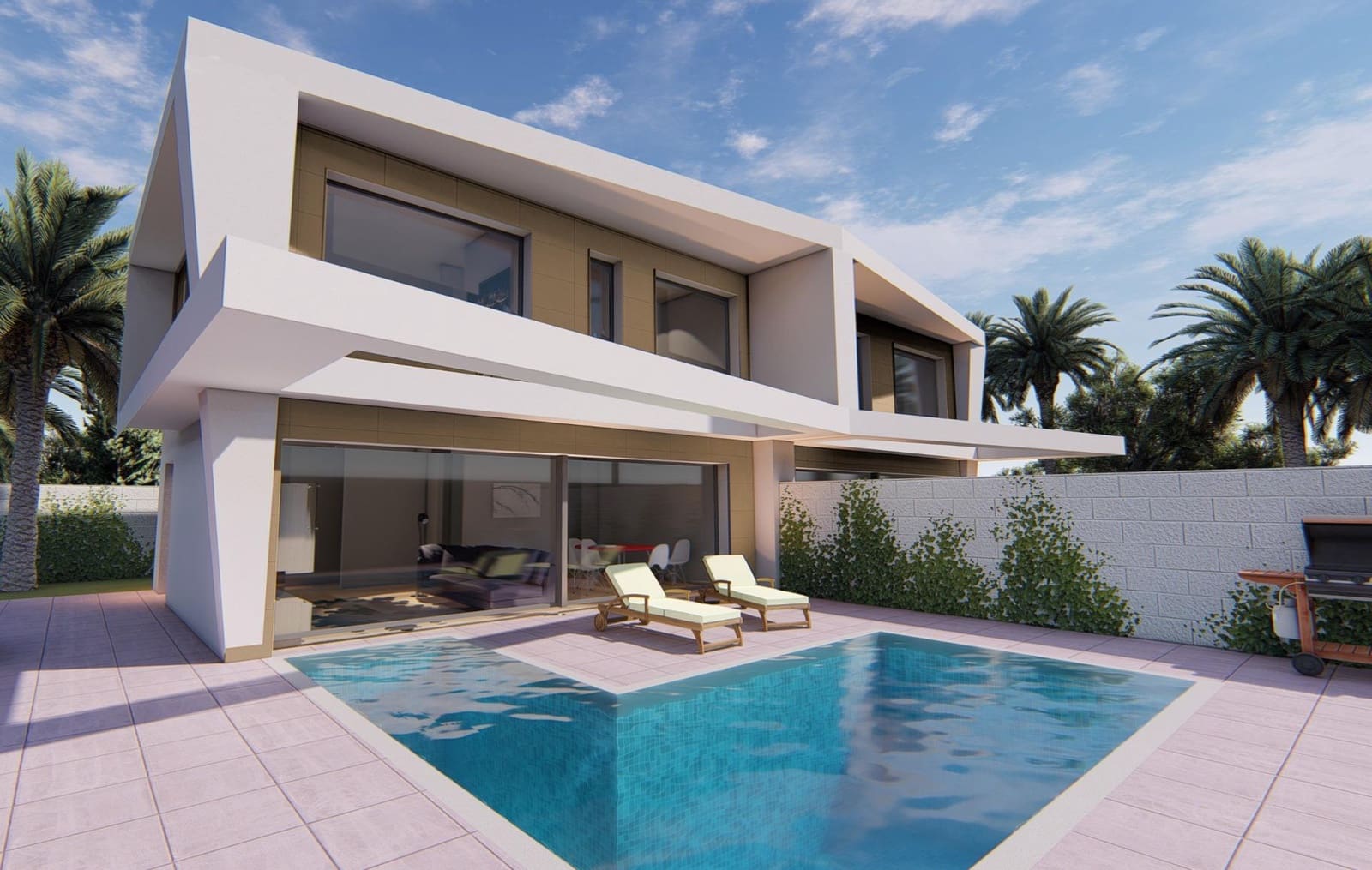 4 bedroom Semi-detached Villa for sale in Gran Alacant with pool - € 435,000 (Ref: 9591356)