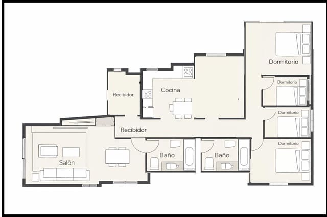4 chambre Appartement à vendre à Na Rovella, Valence ville - 325 000 € (Ref: 9648202)