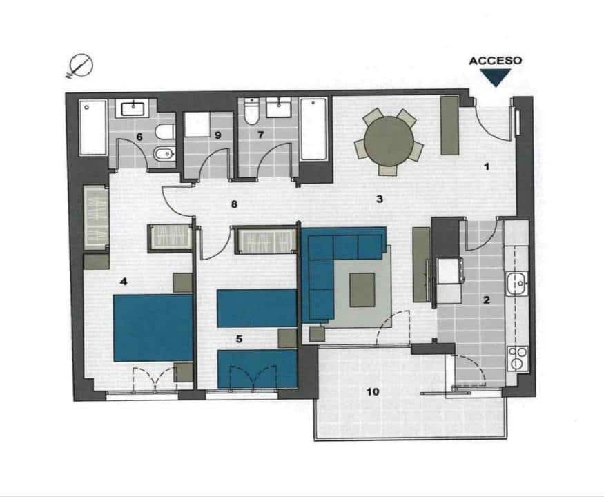 2 bedroom Flat for rent in Valencia city with pool - € 2,000 (Ref: 9763627)