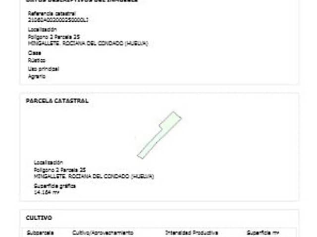 Undeveloped Land for sale in Rociana del Condado - € 25,500 (Ref: 9781165)