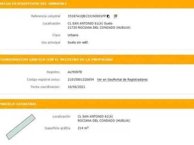 Undeveloped Land for sale in Rociana del Condado - € 35,000 (Ref: 9781191)