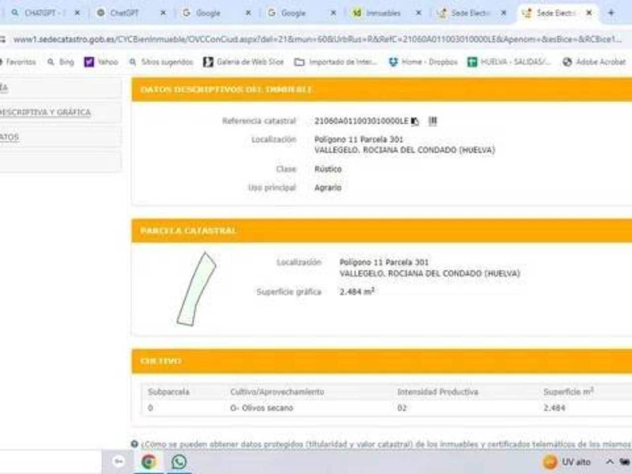 Ubebygd land til salgs i Rociana del Condado - € 10 000 (Ref: 9781222)