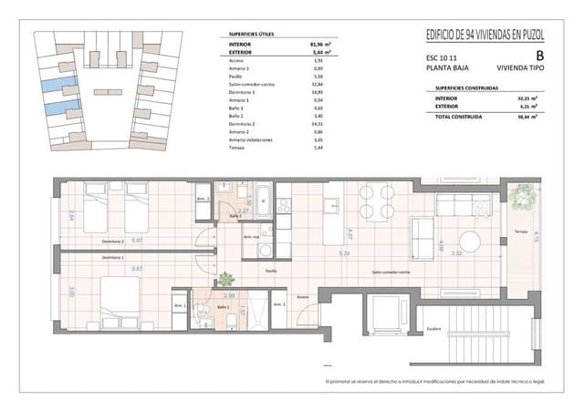 3 soverom Leilighet til salgs i Puçol med svømmebasseng - € 258 123 (Ref: 9571647)