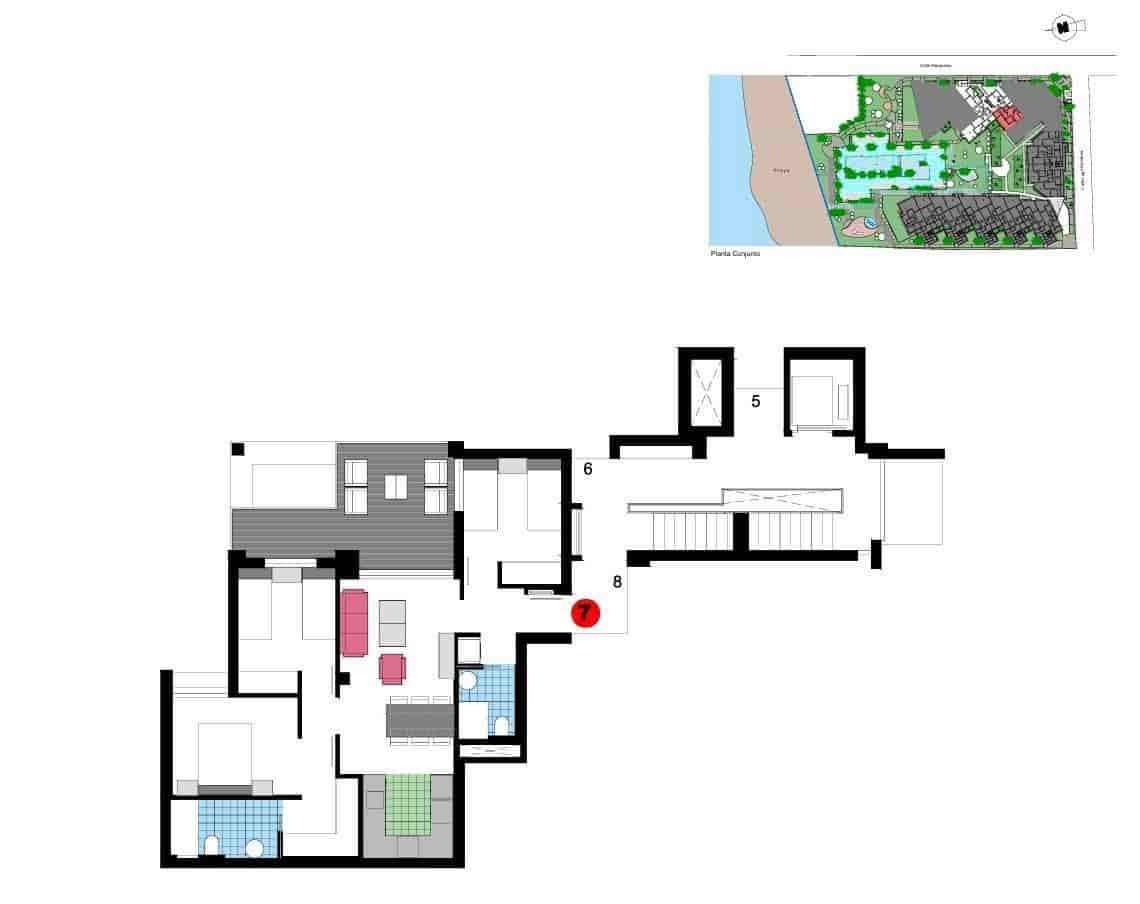3 sovrum Lägenhet till salu i Denia med pool garage - 445 000 € (Ref: 10060313)