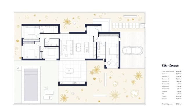 3 soveværelse Rækkehus til salg i Baños y Mendigo, Murcia by - € 598.500 (Ref: 10060324)