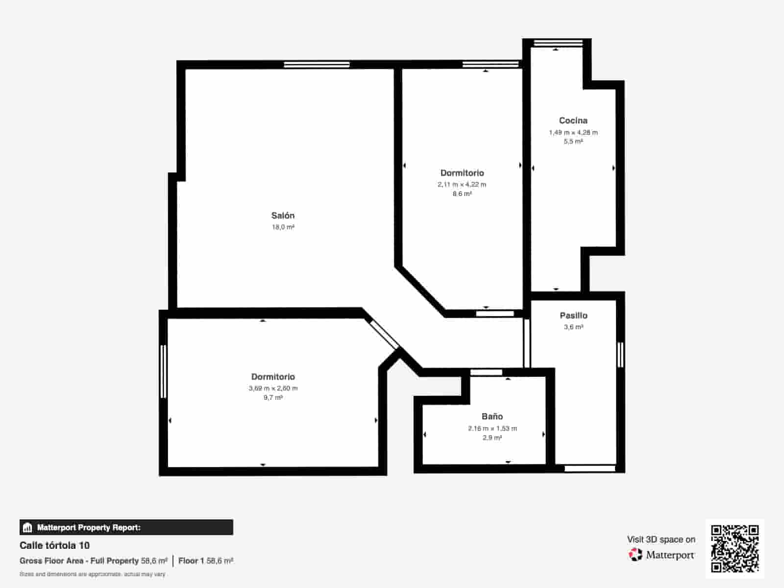 2 bedroom Flat for sale in Madrid city - € 215,000 (Ref: 10034869)