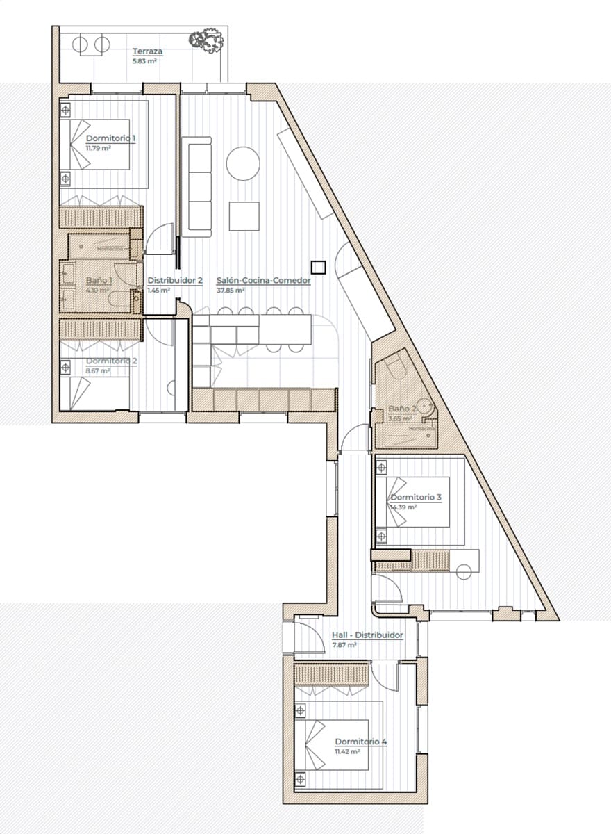 4 quarto Apartamento para venda em Malaga cidade com garagem - 742 000 € (Ref: 10182476)