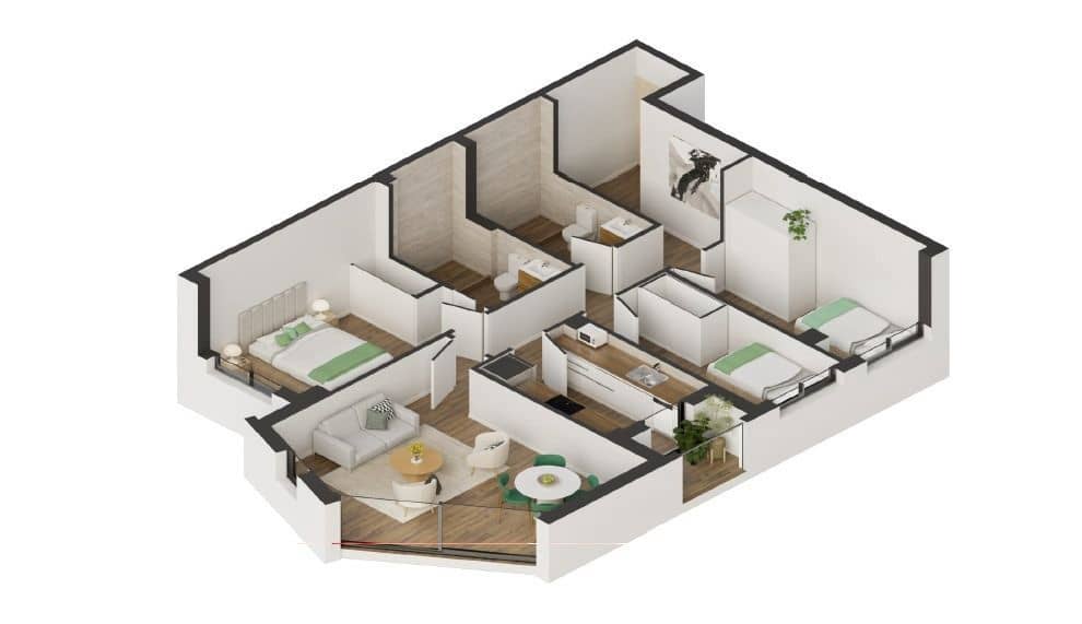 3 makuuhuone Asunto myytävänä paikassa Alberic - 129 000 € (Ref: 9228192)