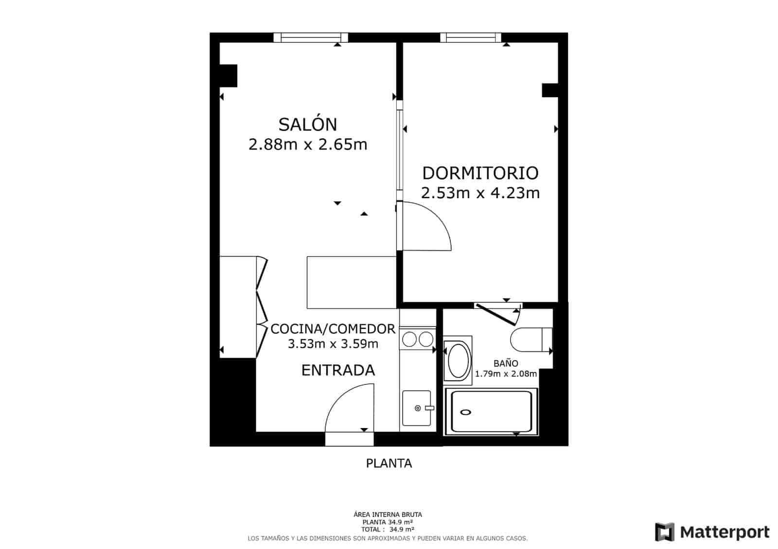 1 slaapkamer Flat te koop in Madrid stad - € 379.000 (Ref: 9413613)