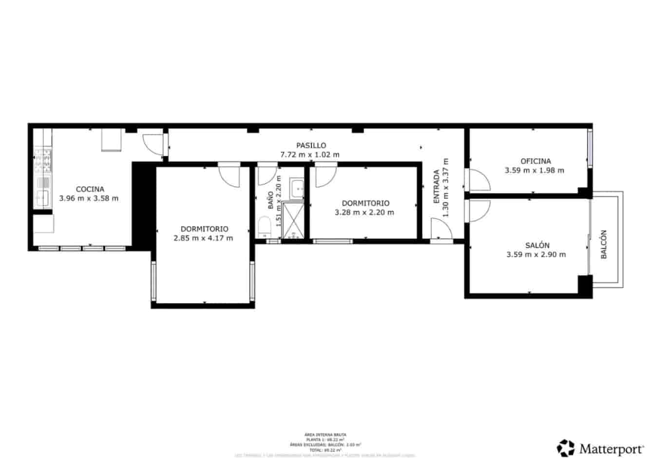 3 sovrum Lägenhet till salu i Alicante stad - 139 950 € (Ref: 9533196)