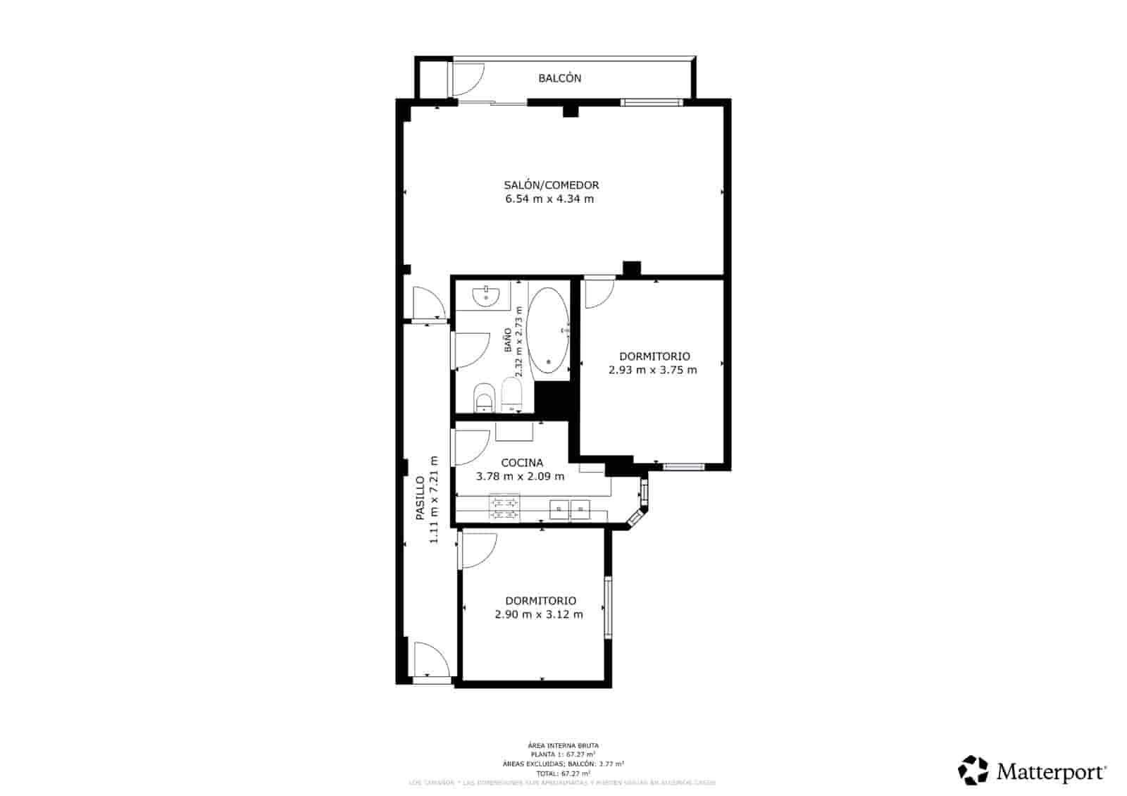 Apartamento de 2 habitaciones en València ciudad en venta - 268.000 € (Ref: 9594634)