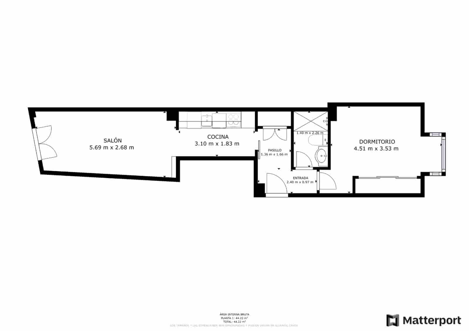1 sypialnia Apartament na sprzedaż w Miasto Madryt - 459 000 € (Ref: 9625320)