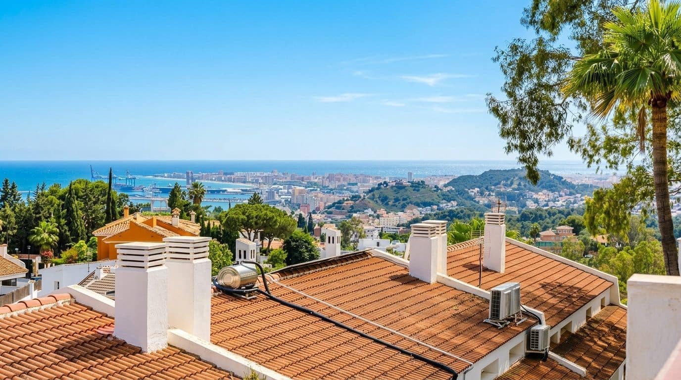 4 soveværelse Semi-Rækkehus til salg i Malaga by med swimmingpool garage - € 575.000 (Ref: 9824676)