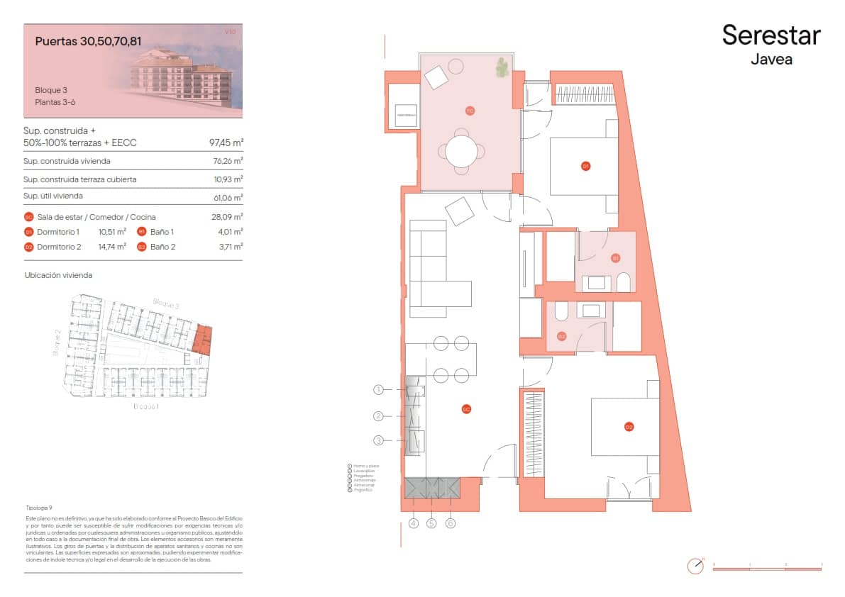 2 sovrum Lägenhet till salu i Javea / Xabia med pool garage - 343 500 € (Ref: 9123552)