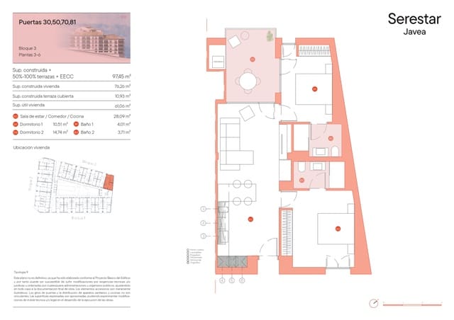 2 makuuhuone Huoneisto myytävänä paikassa Centro ciudad, Javea / Xàbia mukana uima-altaan 
autotalli - 343 500 € (Ref: 9123552)