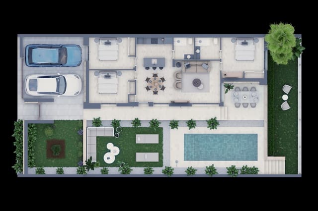 3 sypialnia Willa na sprzedaż w Finestrat Pueblo, Finestrat z basenem - 489 000 € (Ref: 9646750)