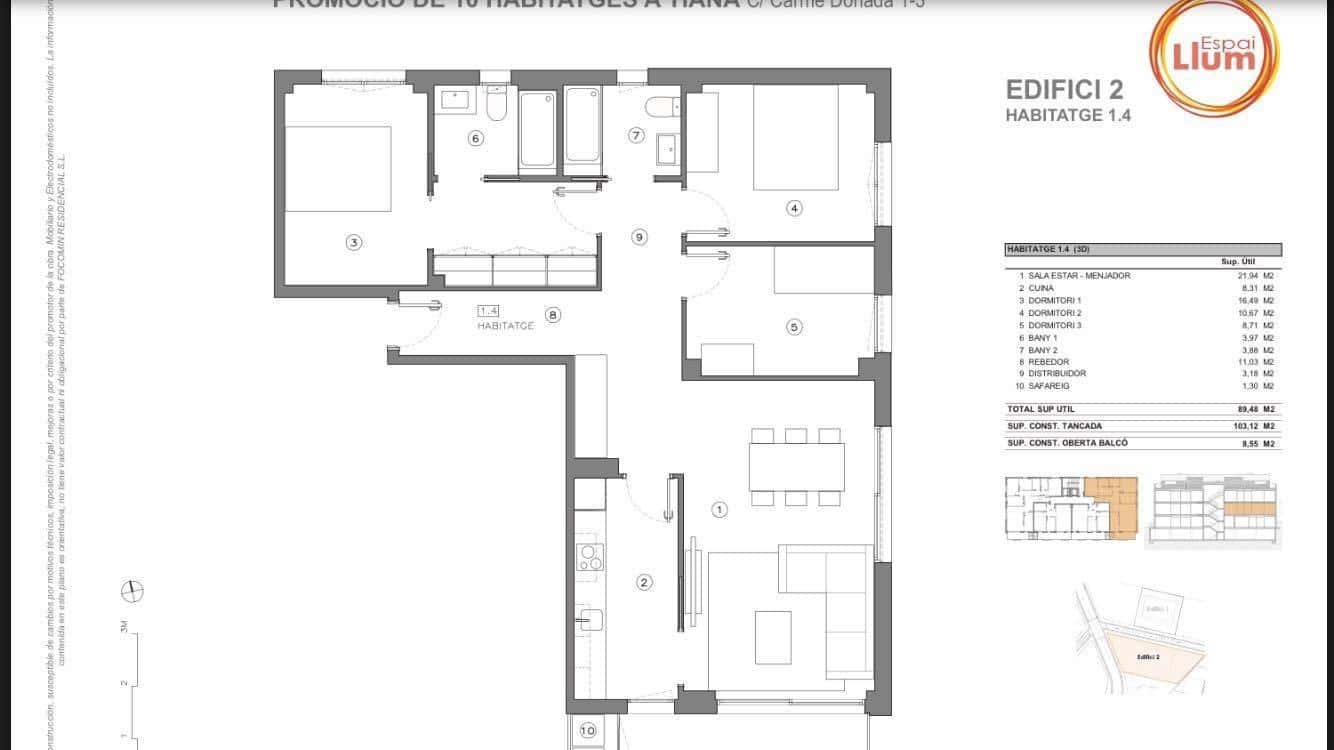 3 bedroom Flat for sale in Tiana - € 510,000 (Ref: 9431140)