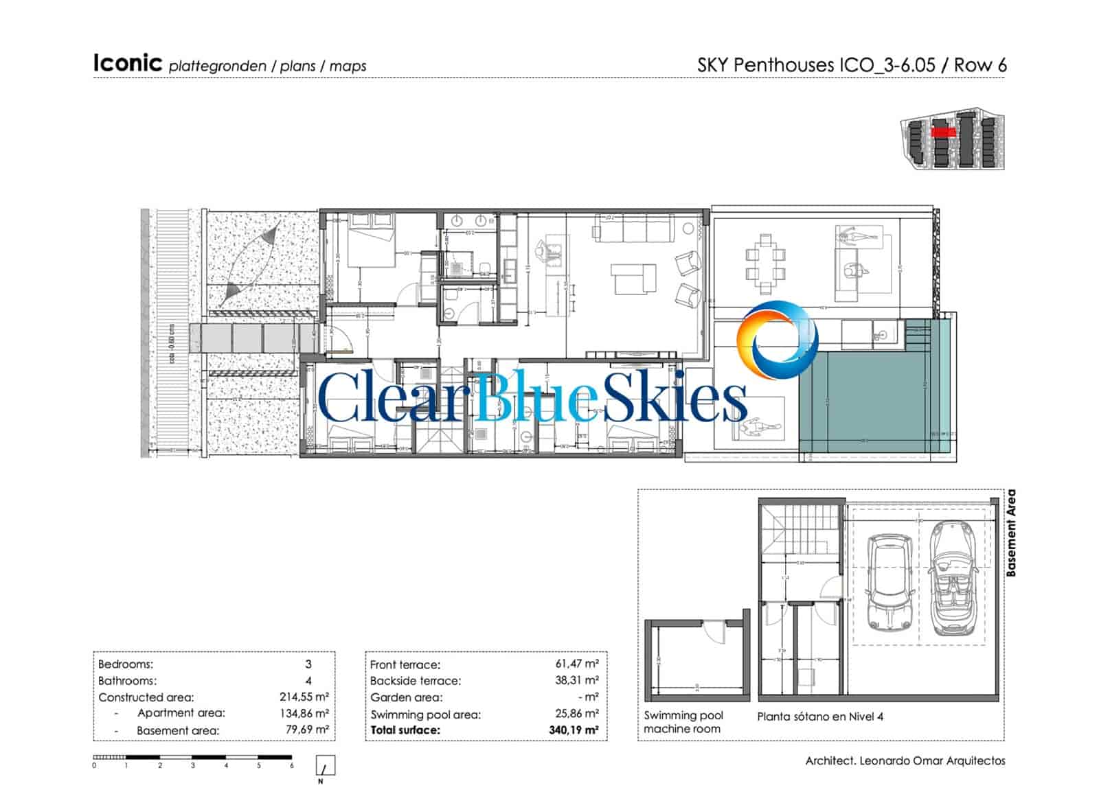 3 camera da letto Appartamento in vendita in Callao Salvaje con piscina garage - 1.595.000 € (Rif: 10029809)