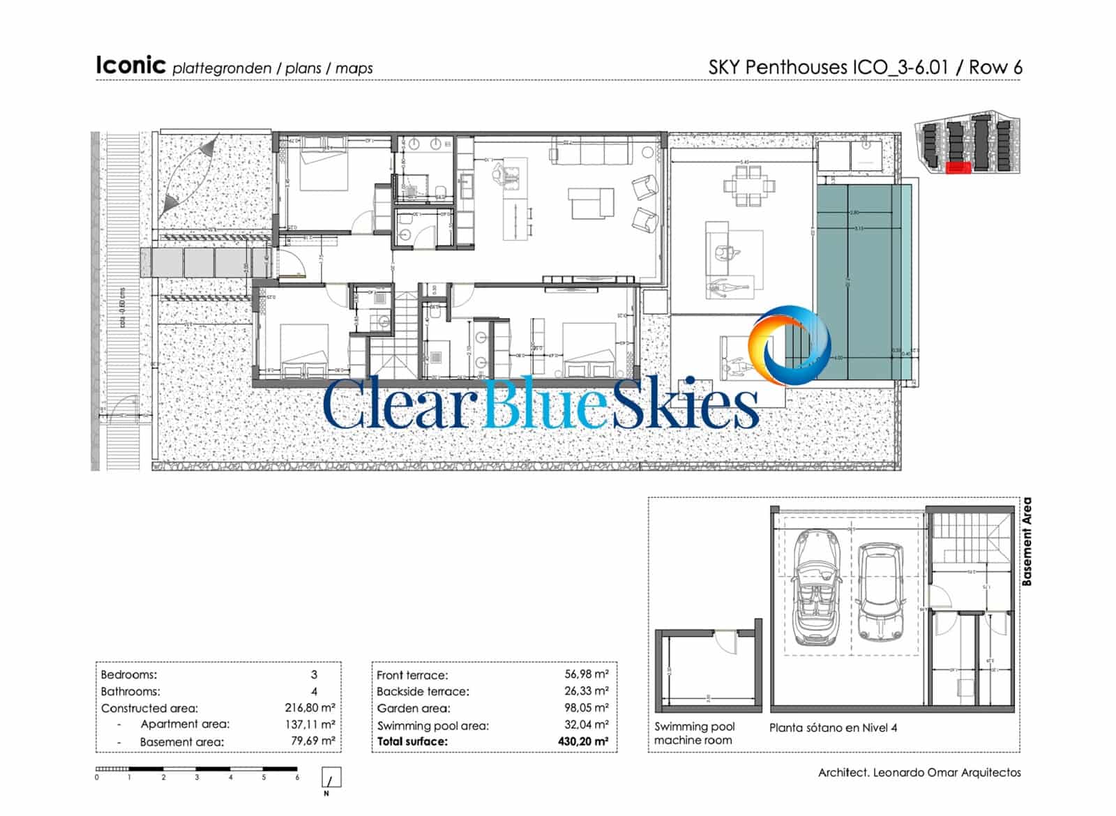 3 camera da letto Appartamento in vendita in Callao Salvaje con piscina garage - 1.595.000 € (Rif: 10029809)