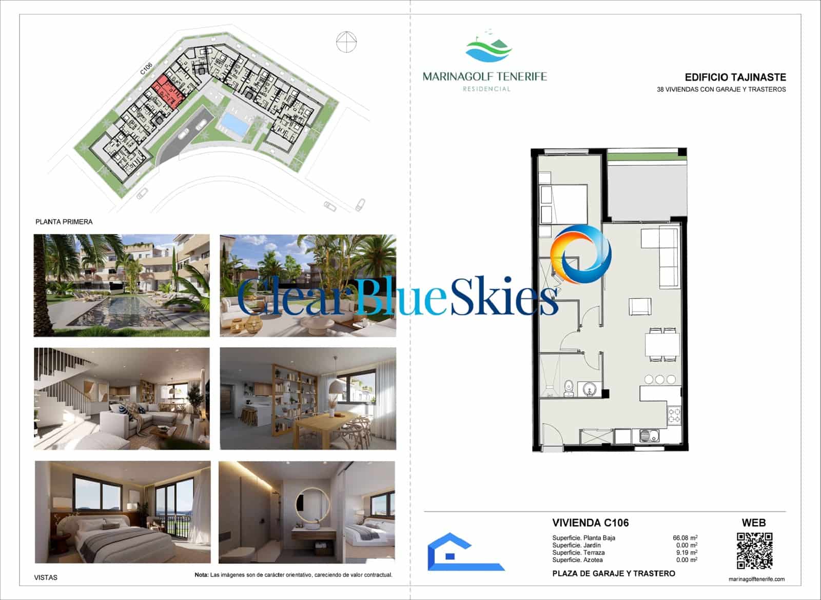 1 chambre Appartement à vendre à Amarilla Golf avec piscine garage - 274 579 € (Ref: 9354204)