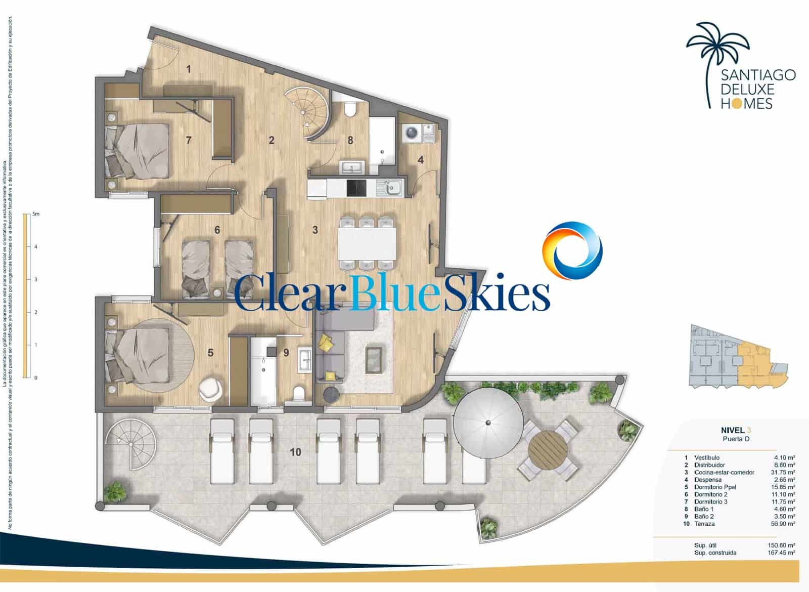 4 bedroom Penthouse for sale in Puerto Santiago with pool garage - € 1,150,000 (Ref: 9380057)