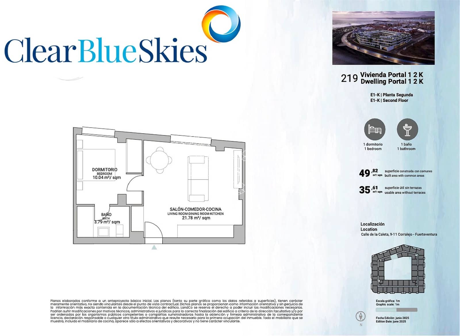 1 soverom Leilighet til salgs i Corralejo med svømmebasseng garasje - € 186 000 (Ref: 9489952)