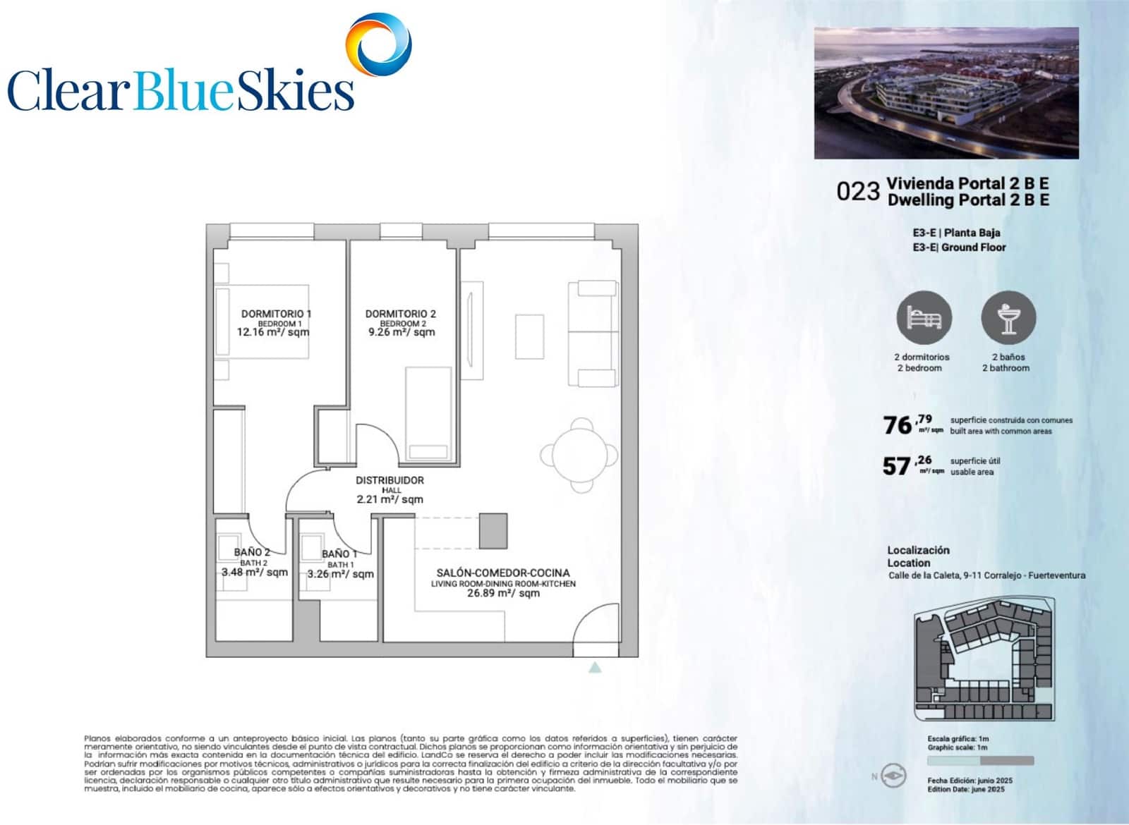 2 bedroom Apartment for sale in Corralejo with pool garage - € 276,000 (Ref: 9489953)