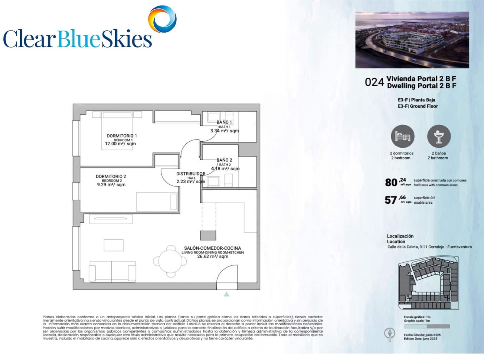 2 bedroom Apartment for sale in Corralejo with pool garage - € 276,000 (Ref: 9489953)