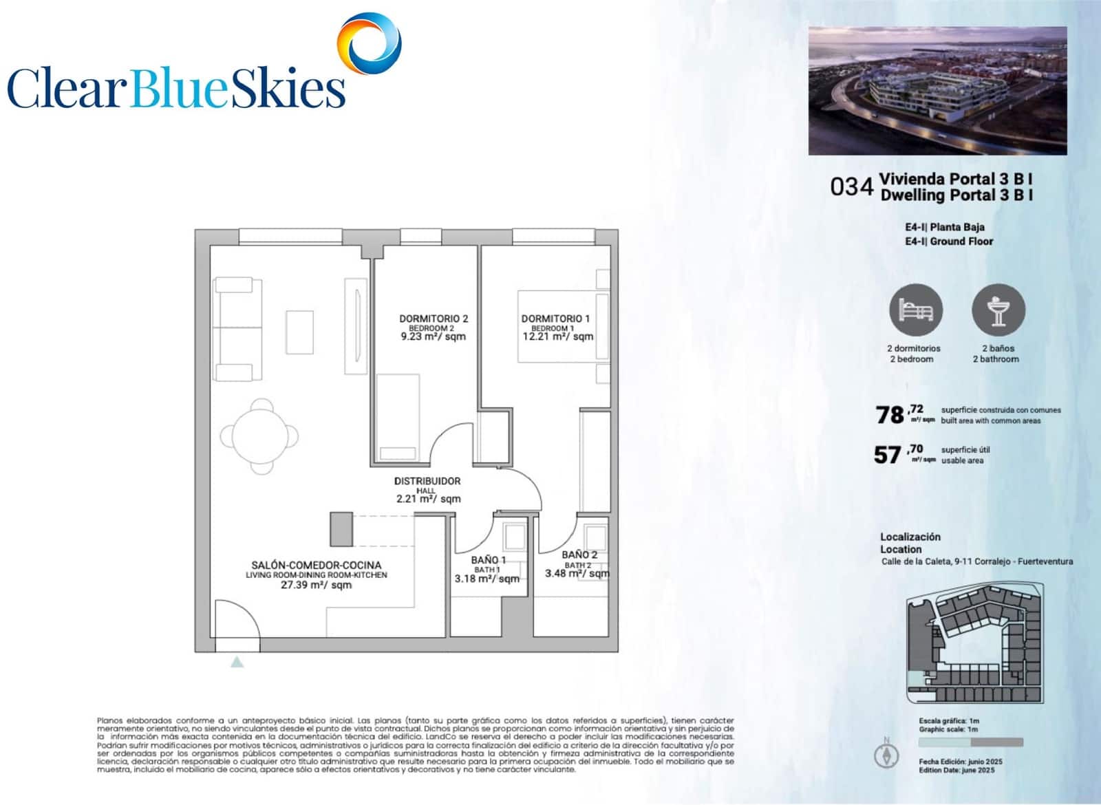 2 bedroom Apartment for sale in Corralejo with pool garage - € 276,000 (Ref: 9489953)